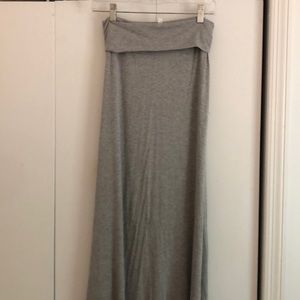 Grey cotton maxi skirt